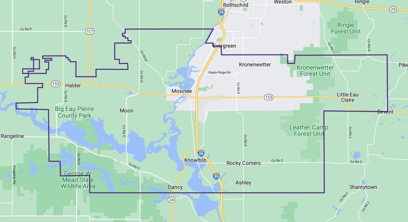 Map of Mosinee School District