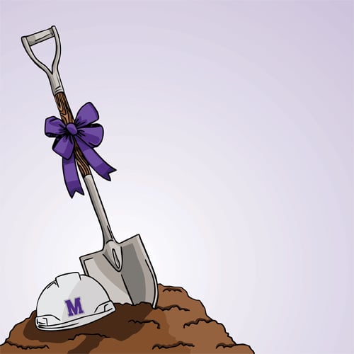Construction Groundbreaking Shovel